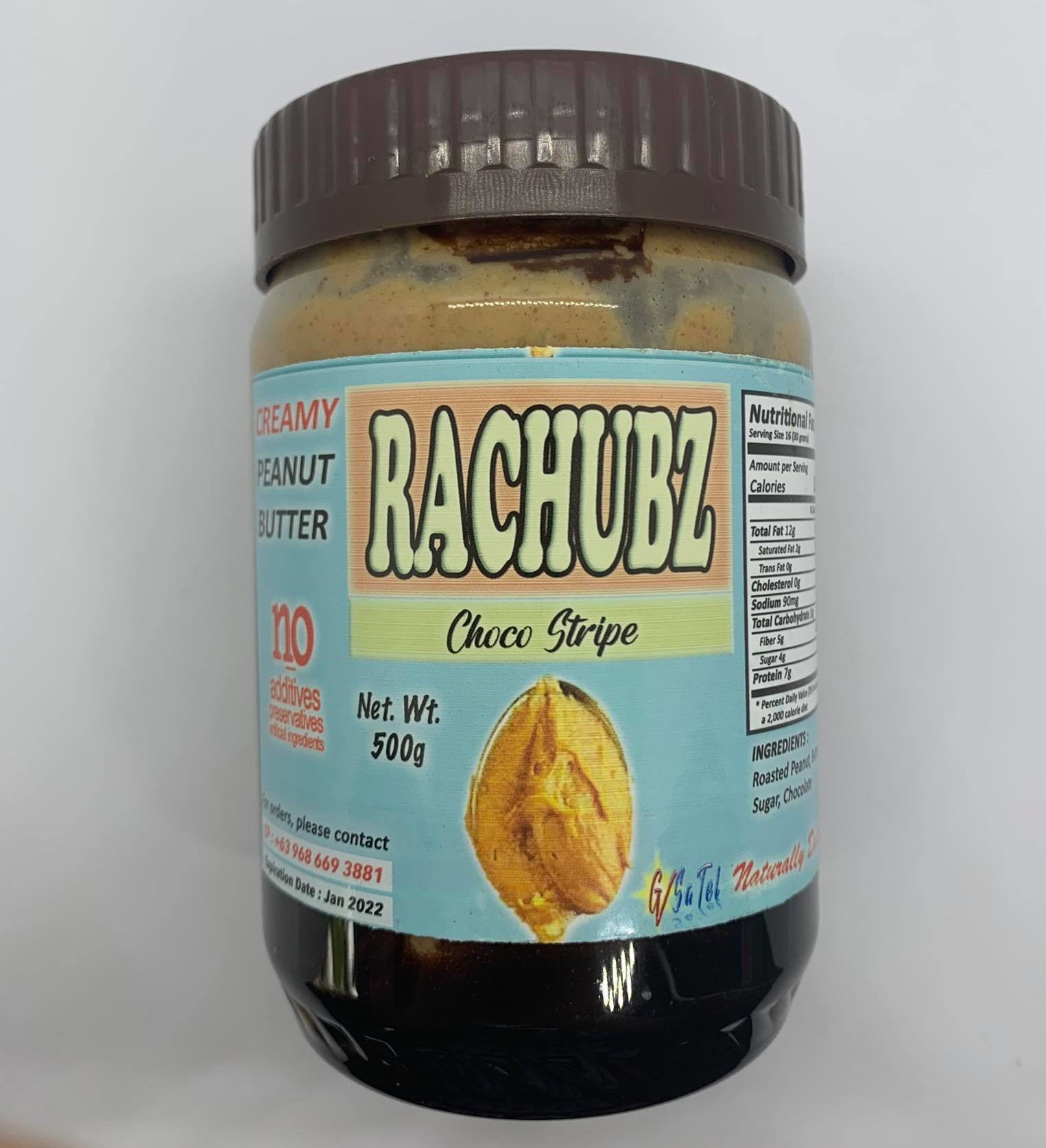 Rachubz Peanut Butter Spread 500g - Choco Stripe image