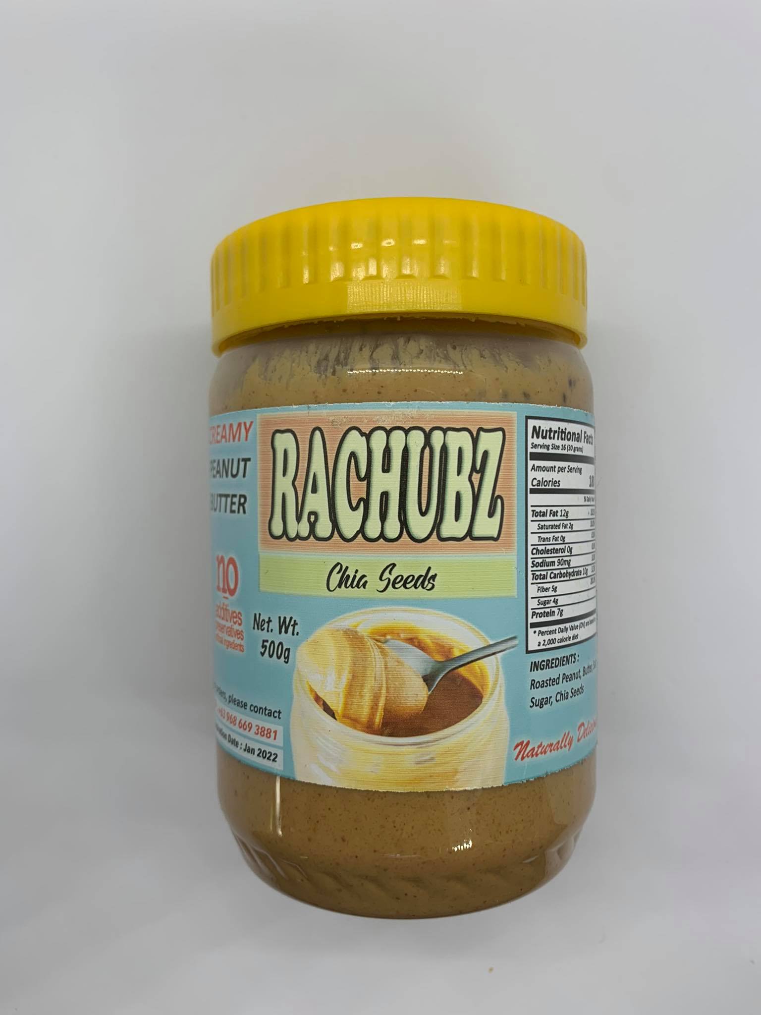 Rachubz Peanut Butter Spread 500g - Chia Seeds image