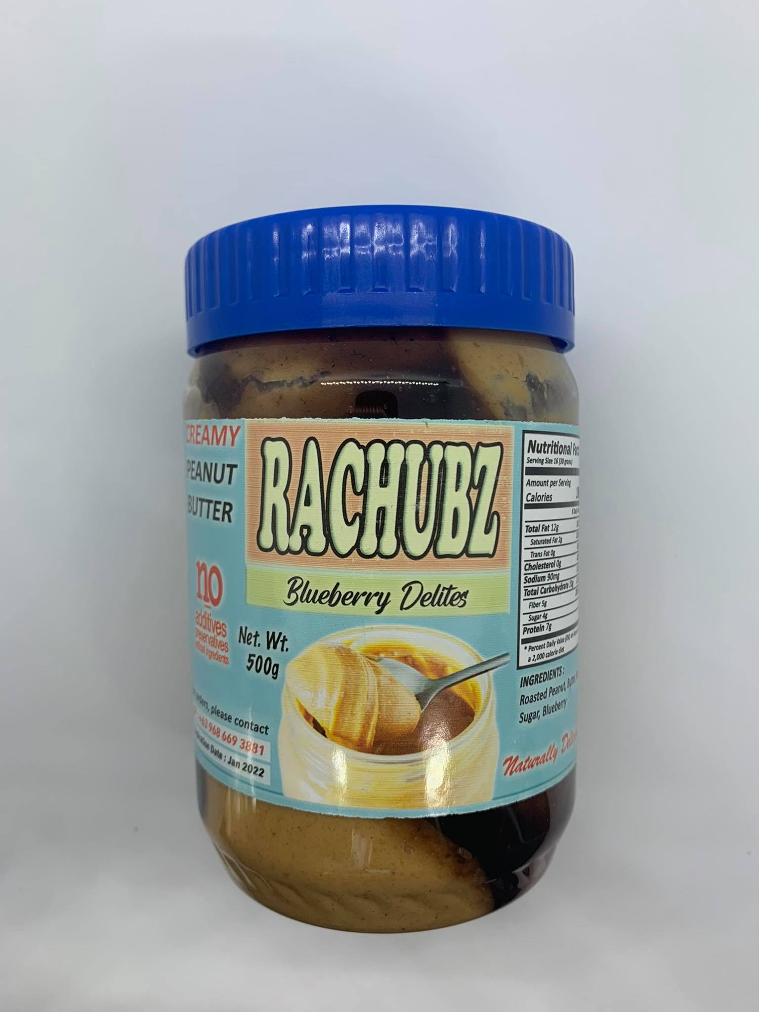 Rachubz Peanut Butter Spread 500g - Blueberry Delites image