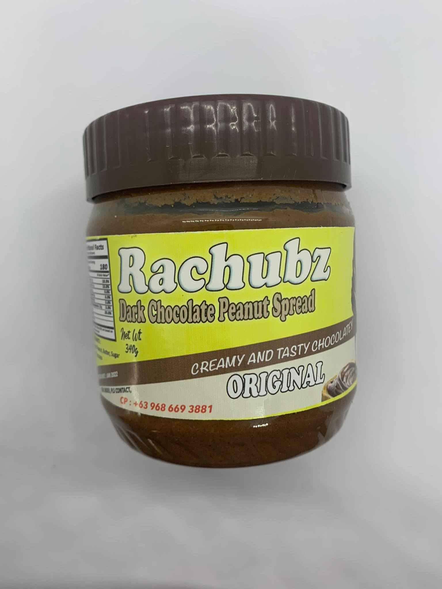 Rachubz Peanut Spread 340g - Dark Chocolate  image