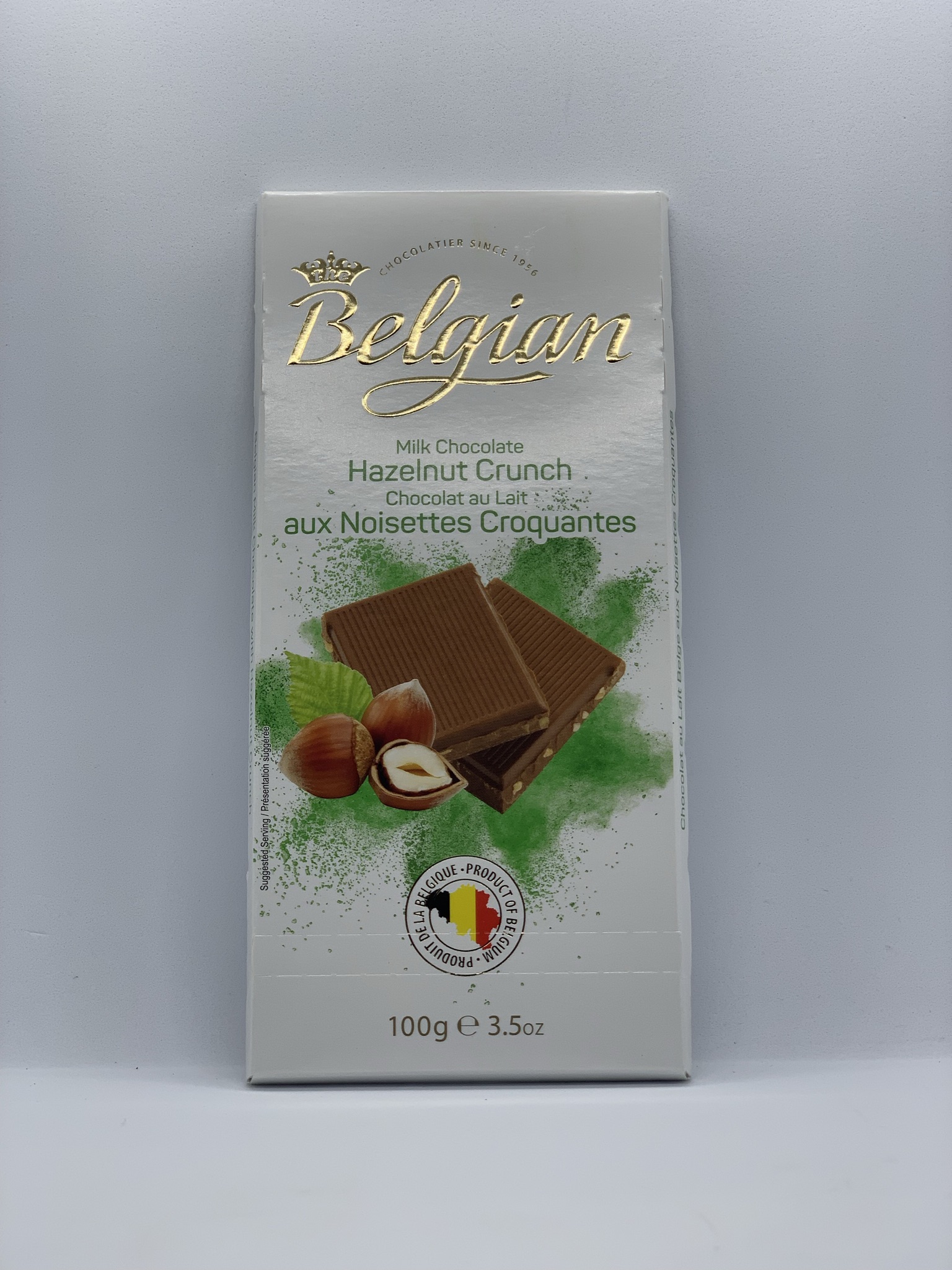 Belgian Milk Chocolate Hazelnut Crunch 100g Image