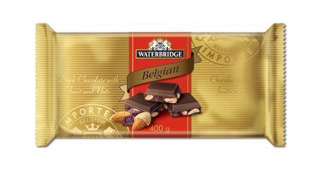 WaterBridge Belgian Dark Chocolate with Fruits and Nuts 400g image
