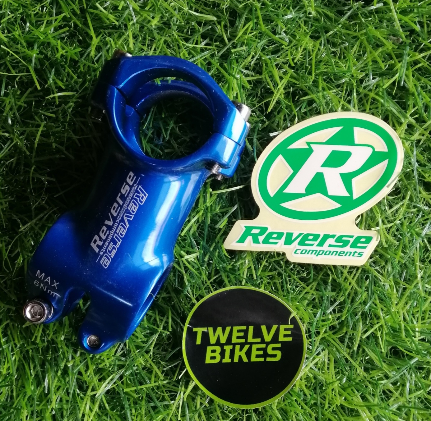 60MM DIA31.8MM BLUE PN#01099 REVERSE COMPONENTS STEM XC 6DEG image