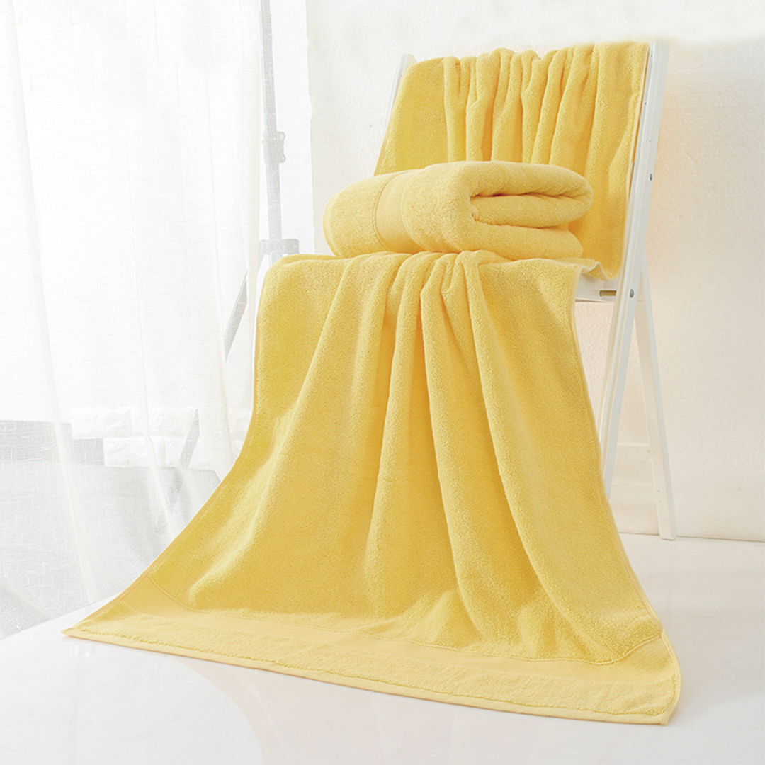 Premium Cotton Bath Towel BIG SIZE Water Absorbent and Quick Drying for Adults Unisex 140x70cm image