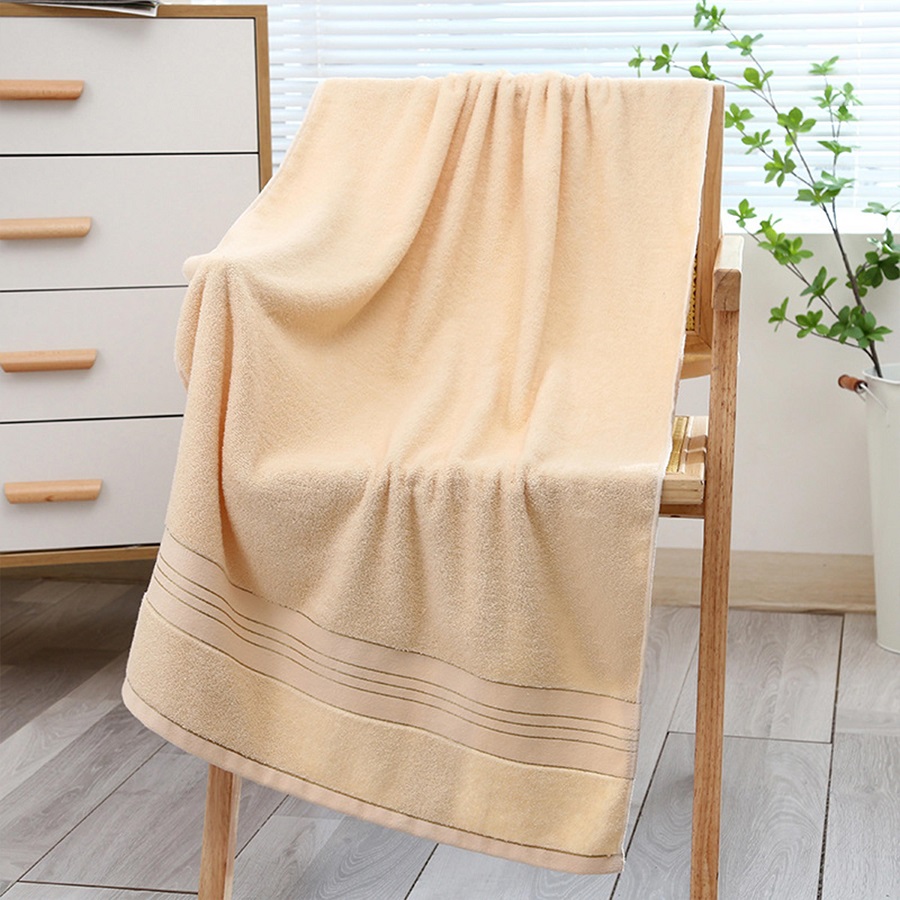 Premium Cotton Bath Towel BIG SIZE Water Absorbent and Quick Drying for Adults Unisex 140x70cm image