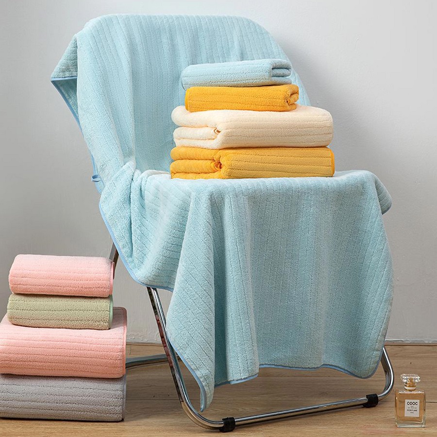 Premium Cotton Bath Towel BIG SIZE Water Absorbent and Quick Drying for Adults Unisex 140x70cm image