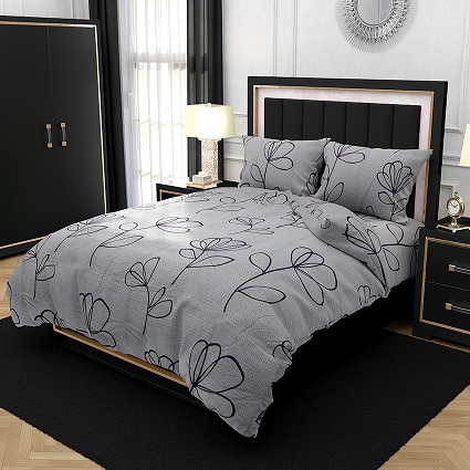 Printed Bed sheet Collection 3in1 Bedding Set ( 2 pillowcases and 1 fitted Sheet ) DF114 image