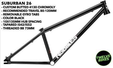 NS Bikes Frame Suburban 26 Chromoly Black NSP-3923 image